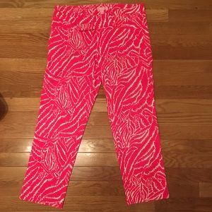 Lilly pink zebra print ankle pant